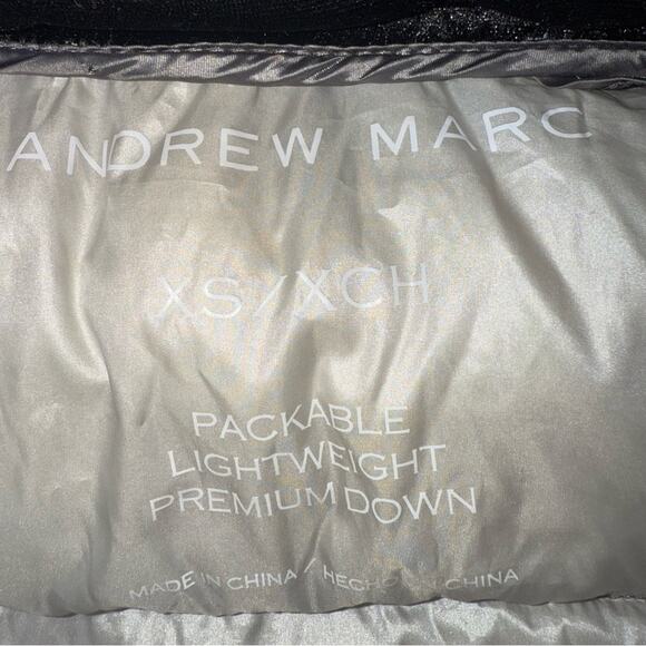 Andrew Marc Down Filled Lightweight Hooded Puffer Jacket Packable Silver Size XS - Picture 5 of 8